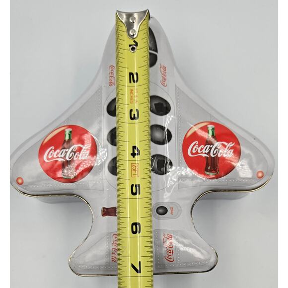 Vintage Coca-Cola Airplane Tin Canister by the Tin Box Company - Picture 15 of 16
